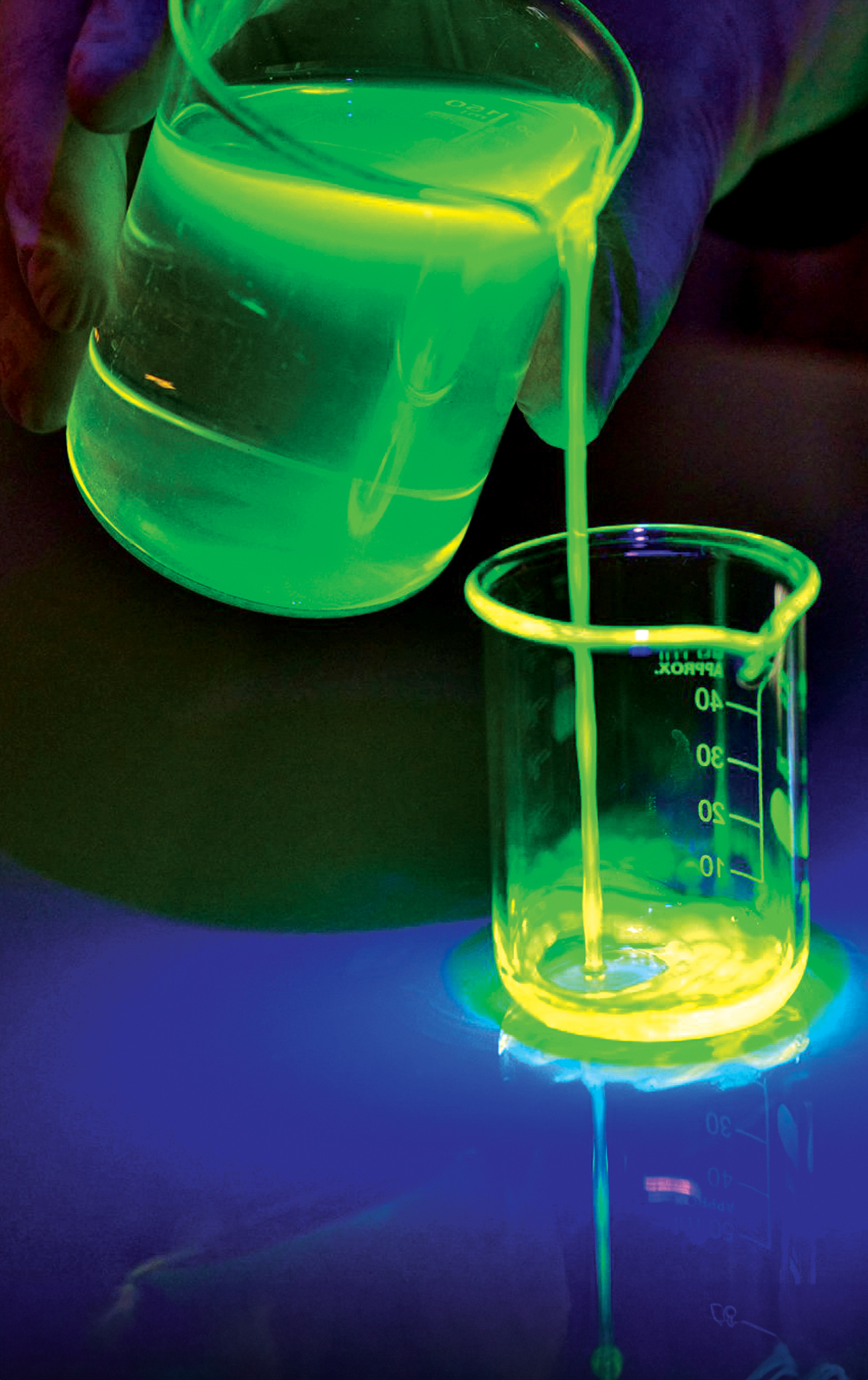 Fluorescein, ein hervorstechendes Element der Fluoreszenz.